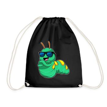 Raupe Sonnenbrille - Turnbeutel - Schwarz - Vorne