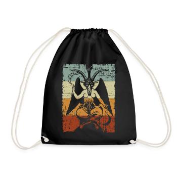 Baphomet rétro chèvre diable occulte - Sac de sport léger - noir - Devant