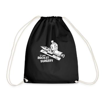 Its Not Rocket Surgery No Rocket Science - Drawstring Bag - black - Front