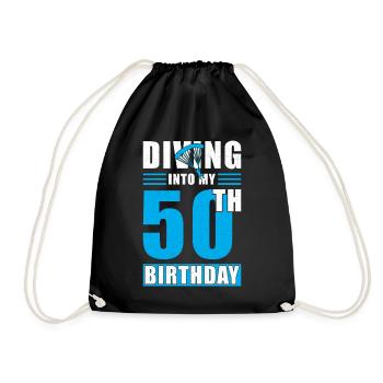 Parachutiste cadeau 50e anniversaire - Sac de sport léger - noir - Devant