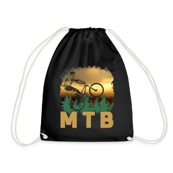 Vintage Retro Mountain Bike MTB Downhill Biking - Sac de sport léger - noir - Devant