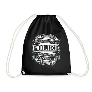 Polier - Turnbeutel - Schwarz - Vorne