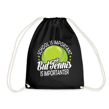 SCHOOL IS IMPORTANT BUT TENNIS IS IMPORTANTER - Sac de sport léger - noir - Devant