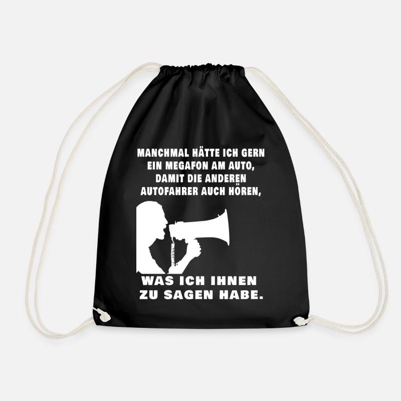 Lustiger Autofahrer Spruch - Turnbeutel - Schwarz