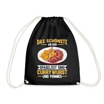 Currywurst - Turnbeutel - Schwarz - Vorne