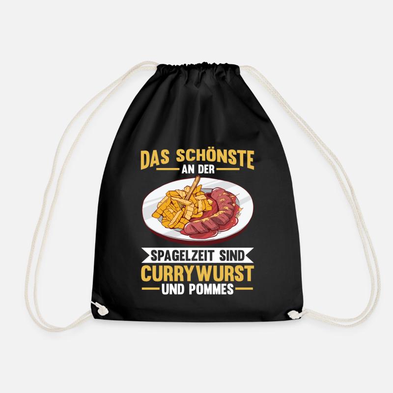 Currywurst - Turnbeutel - Schwarz