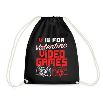 V Is For Valentine Video Games - Saint Valentin - Sac de sport léger - noir - Devant