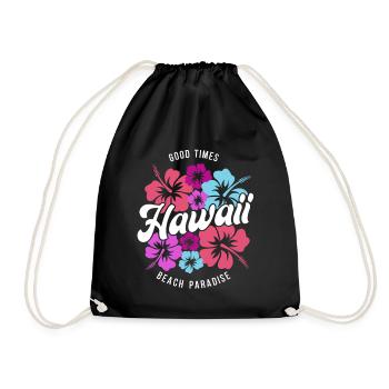 Hawaii Good Times Beach Paradise - Turnbeutel - Schwarz - Vorne