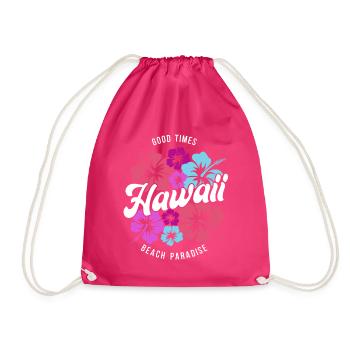 Hawaii Good Times Beach Paradise - Drawstring Bag - fuchsia - Front