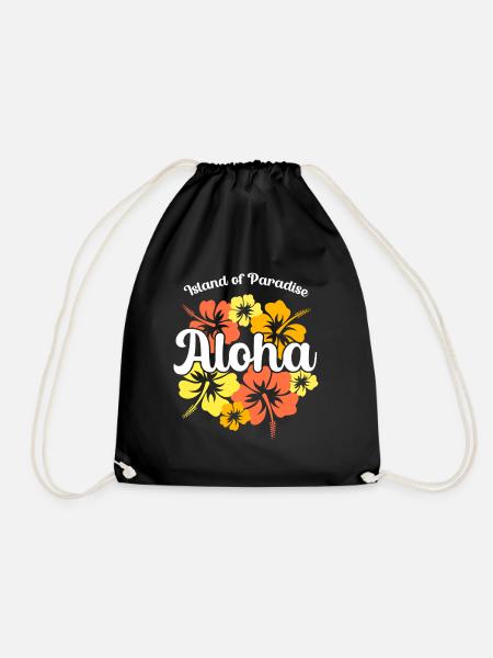 Aloha Island Of Paradise - Turnbeutel - Schwarz