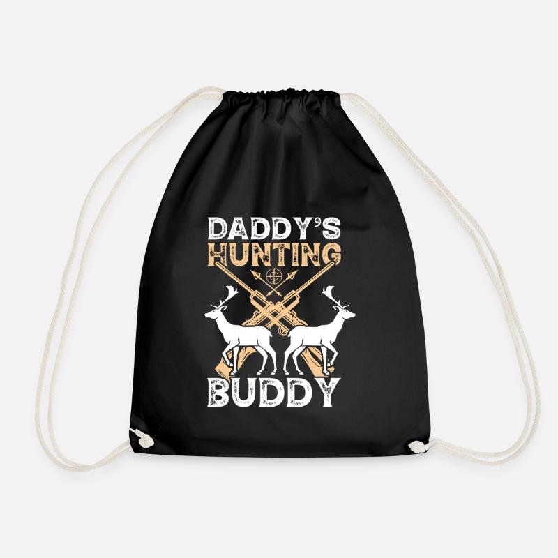 Lustiges Jagdzitat Daddys Hunting Buddy - Turnbeutel - Schwarz