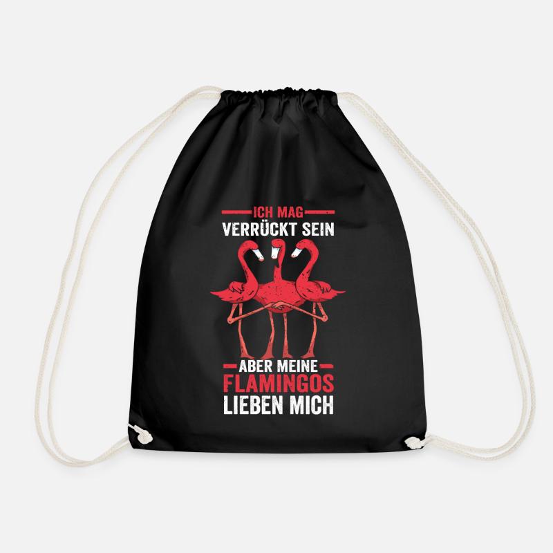 Lustige Sprüche Flamingo - Turnbeutel - Schwarz