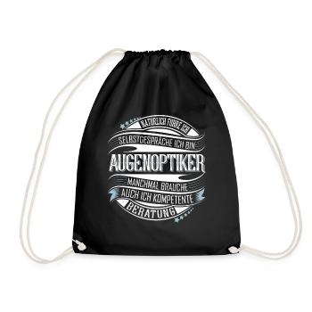 Augenoptiker - Turnbeutel - Schwarz - Vorne