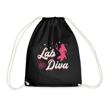 Laboratory Technician Laboratory Lab Diva Chemistry Gift - Drawstring Bag - black - Front