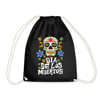 Dia de los Muertos Sugar Skull - Sac de sport léger - noir - Devant