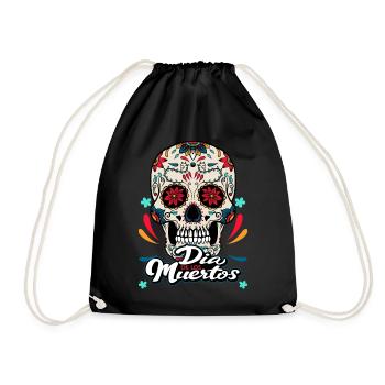 Sucre crâne Dia de los Muertos Cadeau - Sac de sport léger - noir - Devant