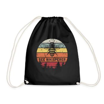 Bee Whisperer Honey Bee beekeeper Beekeeper - Drawstring Bag - black - Front