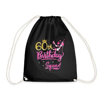 60 ans femmes 60 ans cadeau - Sac de sport léger - noir - Devant