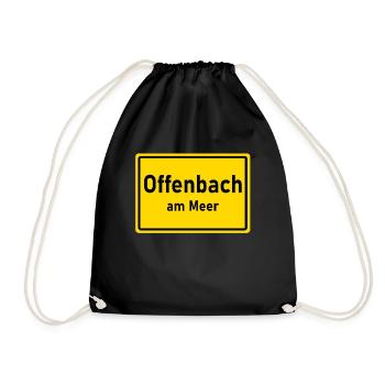 Offenbach am Meer - Offenbacher am Main - Turnbeutel - Schwarz - Vorne