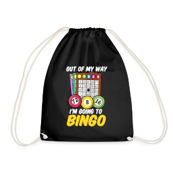 Bingo Cards Out of my way im going to Bingo - Turnbeutel - Schwarz - Vorne