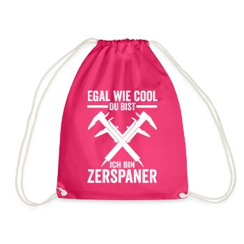 Zerspaner Fräser Dreher - Turnbeutel - Fuchsia - Vorne
