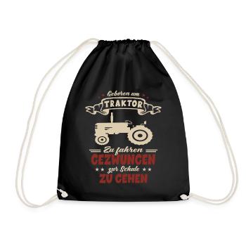 Né Pour tracteur Conduire Agriculteurs Scolarisation - Sac de sport léger - noir - Devant