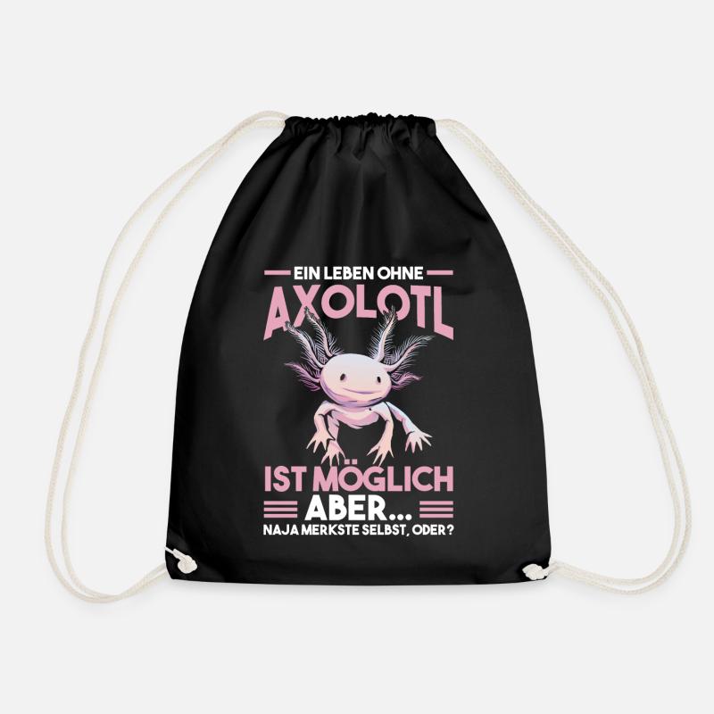 Ein Leben ohne Axolotl - Turnbeutel - Schwarz