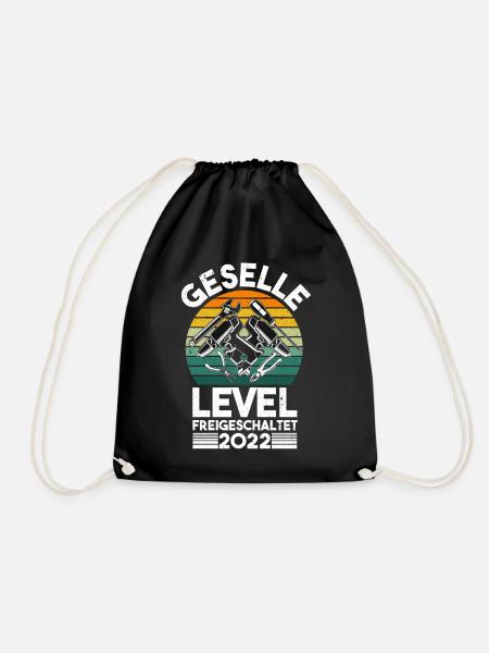 Geselle 2022 Gesellenprüfung Bestanden Level - Turnbeutel - Schwarz