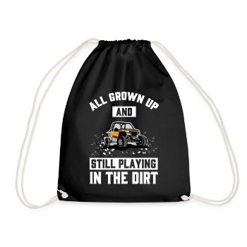 Playing In The Dirt UTV 4x4 Buggy SxS - Drawstring Bag - black - Front