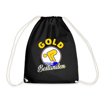 Gold Bestanden - Turnbeutel - Schwarz - Vorne