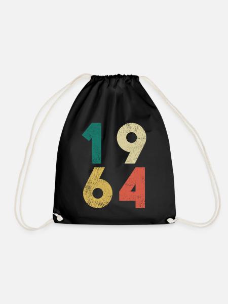 1964 Vintage Geburtstag Retro - Turnbeutel - Schwarz