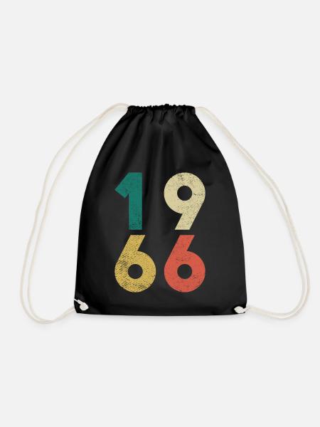 1966 Vintage Geburtstag Retro - Turnbeutel - Schwarz