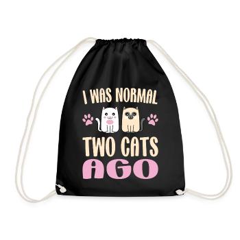 Il y a Deux Chats War Je Normal / Amateur de chats - Sac de sport léger - noir - Devant