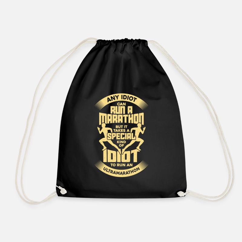 Lustiges Ultramarathonläufer Geschenk - Turnbeutel - Schwarz