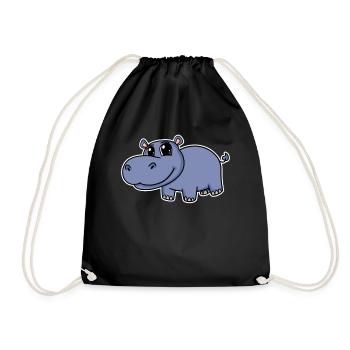 Hippopotame - Sac de sport léger - noir - Devant