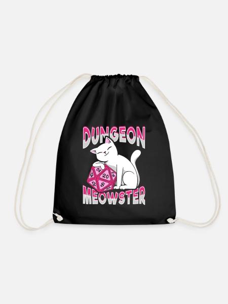 Dungeon Meowster Shirt für RPG Gamer - Turnbeutel - Schwarz
