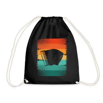 Accordion - Drawstring Bag - black - Front