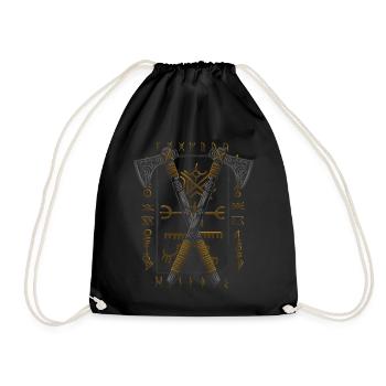 Viking Age - Bearded Axes - Skeggøx - Sac de sport léger - noir - Devant