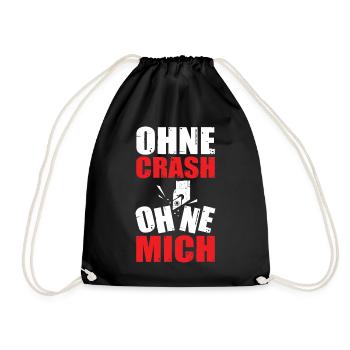 Ohne Crash Ohne Mich Zerspanung Zerspaner Fräser - Turnbeutel - Schwarz - Vorne