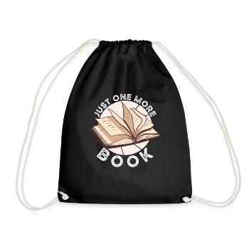 Only one book left - Drawstring Bag - black - Front