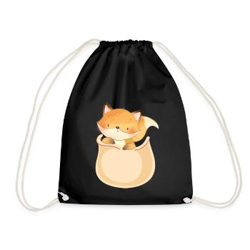 Marsupium Bébé Renard Roux - Sac de sport léger - noir - Devant