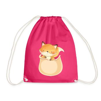 Marsupium Baby Red Fox - Drawstring Bag - fuchsia - Front