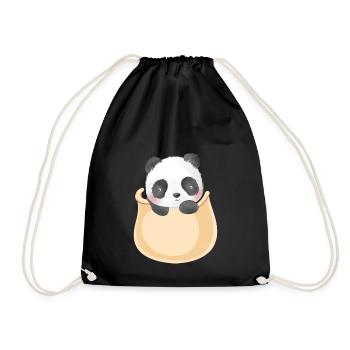Marsupium Baby Panda - Turnbeutel - Schwarz - Vorne