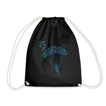 Paraglider Flock Bird Paraglider - Drawstring Bag - black - Front
