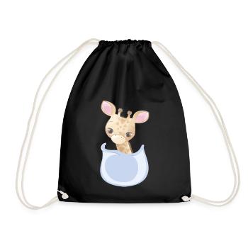 Marsupium Bébé Girafe - Sac de sport léger - noir - Devant
