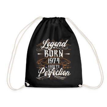1974 Legend Year of construction Year of birth Year - Drawstring Bag - black - Front
