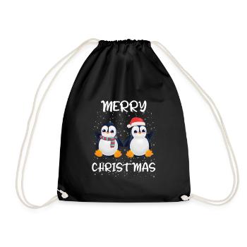 Merry Christmas - Drawstring Bag - black - Front