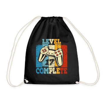 Herren Level 17 Complete De chemise d’anniversaire Gamer - Sac de sport léger - noir - Devant