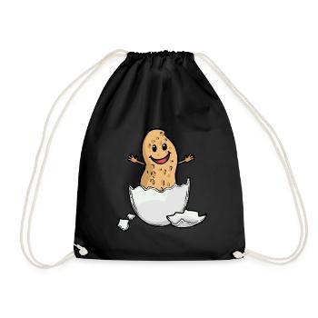 Peanut Nut Eggshell Birth Baby Hurray - Drawstring Bag - black - Front