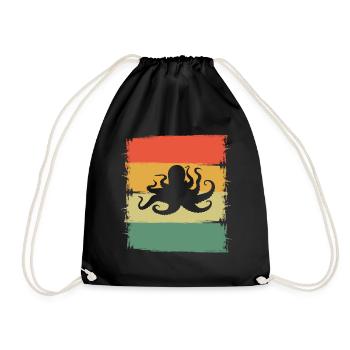 Poulpe poulpe poulpe - Sac de sport léger - noir - Devant